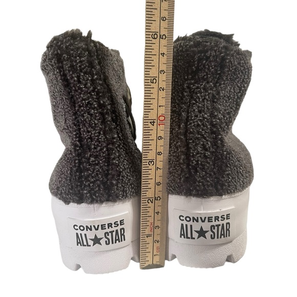 Converse All Star High Top Sherpa Platform Lugged Cozy Women’s Gray Size 8 - Picture 6 of 8